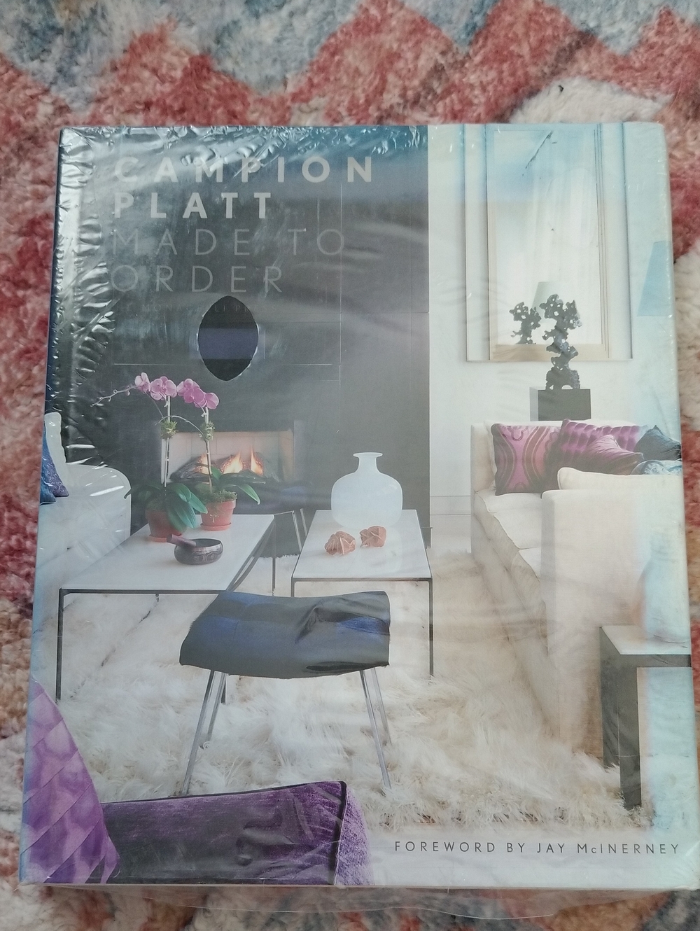 Contemporary Interior Design Coffee Table Book - Purple & Black Accents